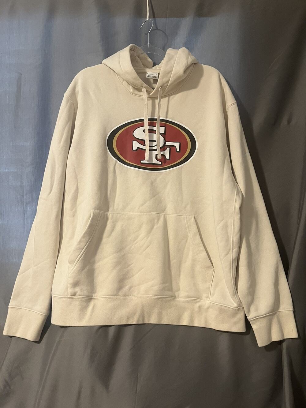 Nike Sanfrancisco 49ers NFL Hoodie XL cream pullover NFL Football Sweatshirt